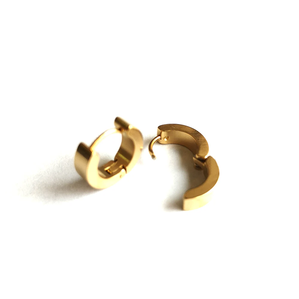 4 Colors 316L Stainless Steel Round Earring Fashion Eardrop Simple Men's Hip Hop Rapper Earrings | Украшения и аксессуары
