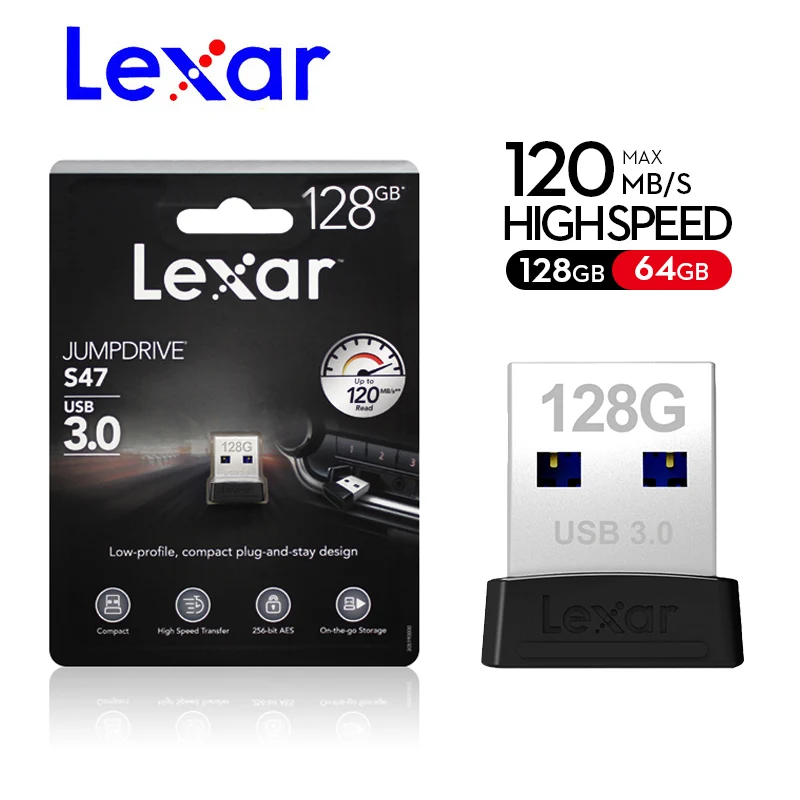 USB флеш накопитель Lexar S47 128 32 Гб 3 1|USB флэш-накопители| |