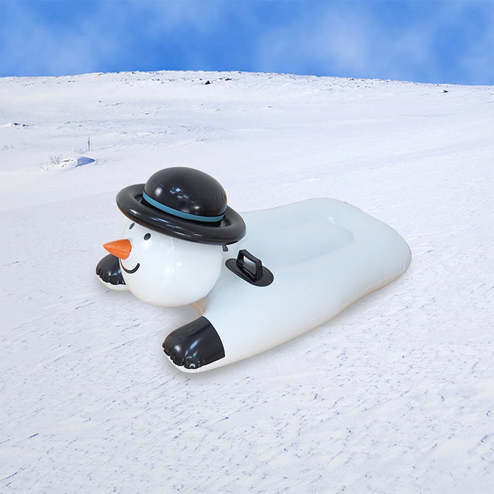 

Snowman Snow Sled Tire Cute Snowman Toy Winter Inflatable Ski Circle Winter Sports Supplies for Adult Kid