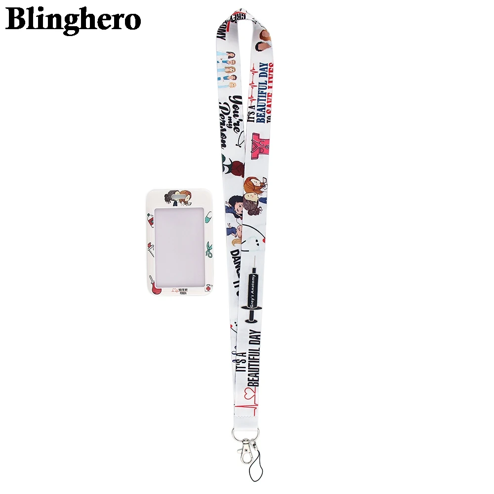 CB054 Cartoon Neck Strap Lanyard For Key ID Card Phone Strap USB Badge ID Card Holder Hanging Rope Hanging Rope Gift For Nurse