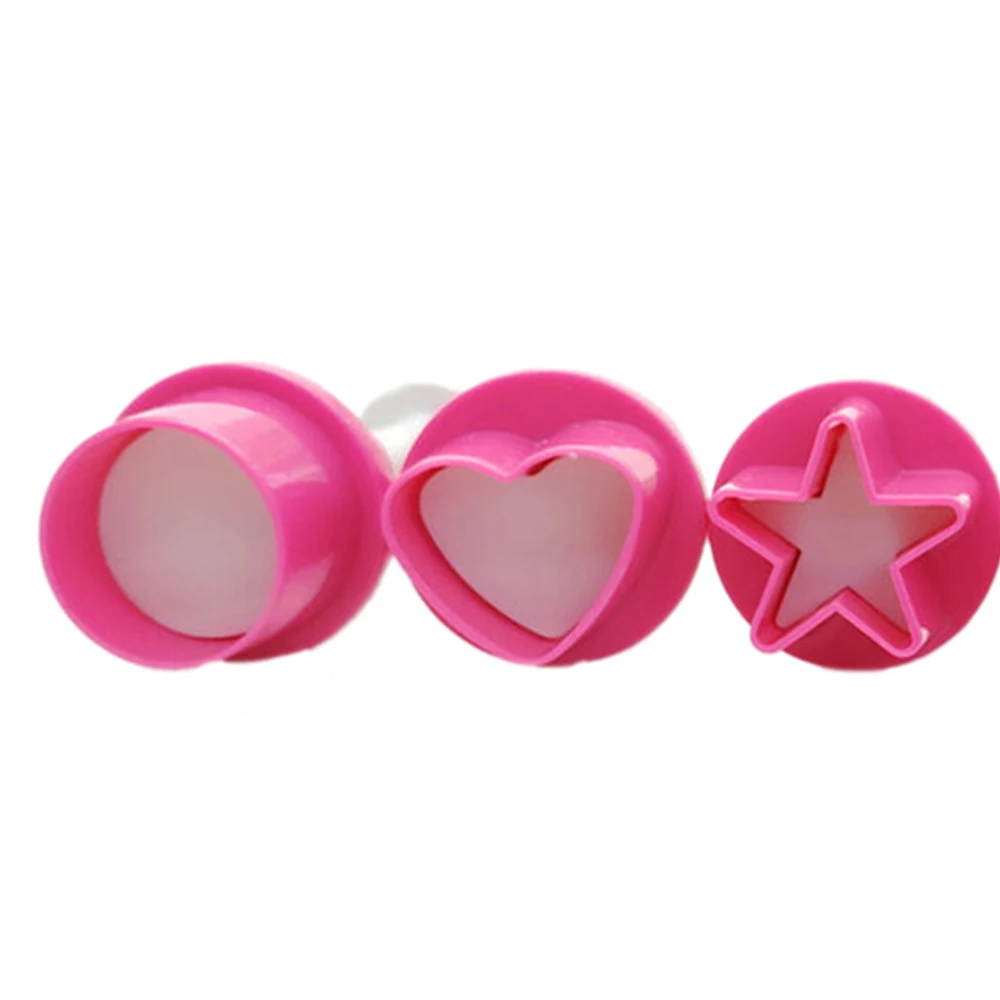 5 шт./компл. пластиковая круглая кнопка в форме сливы сердца звезда фоторезак