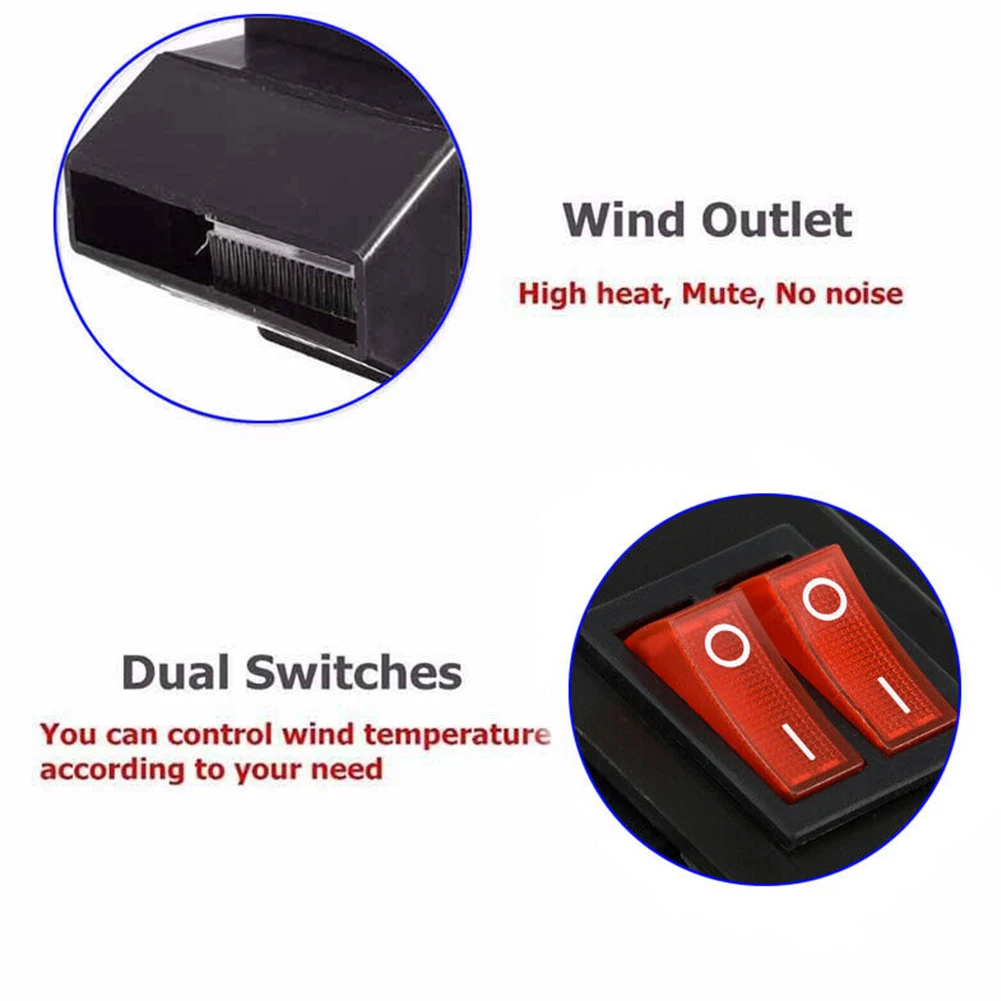 12/24 V Интерьер тепла вентилятор обогреватель двойной переключатель теплые зимние