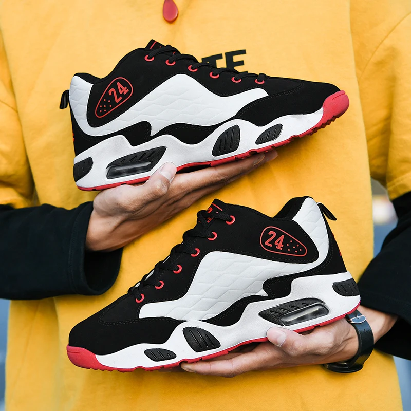 Мужские кроссовки высокого качества белые и черные баскетбольные ботинки