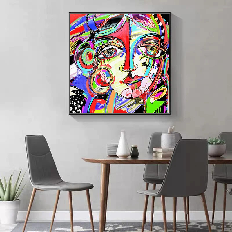 

Abstract Graffiti Street Art Colorful Character Posters and Prints Canvas Paintings Wall Art Pictures for Living Room Decor