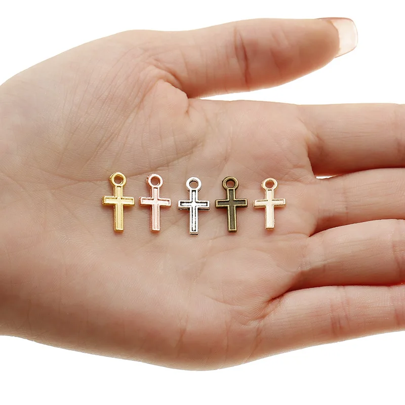 

20Pcs/bag Cross Metal Nail Charm Gold /Sliver Christian Design Nail Jewelry Dangling Nail Rings Nail Jewelry Manicure Decoration