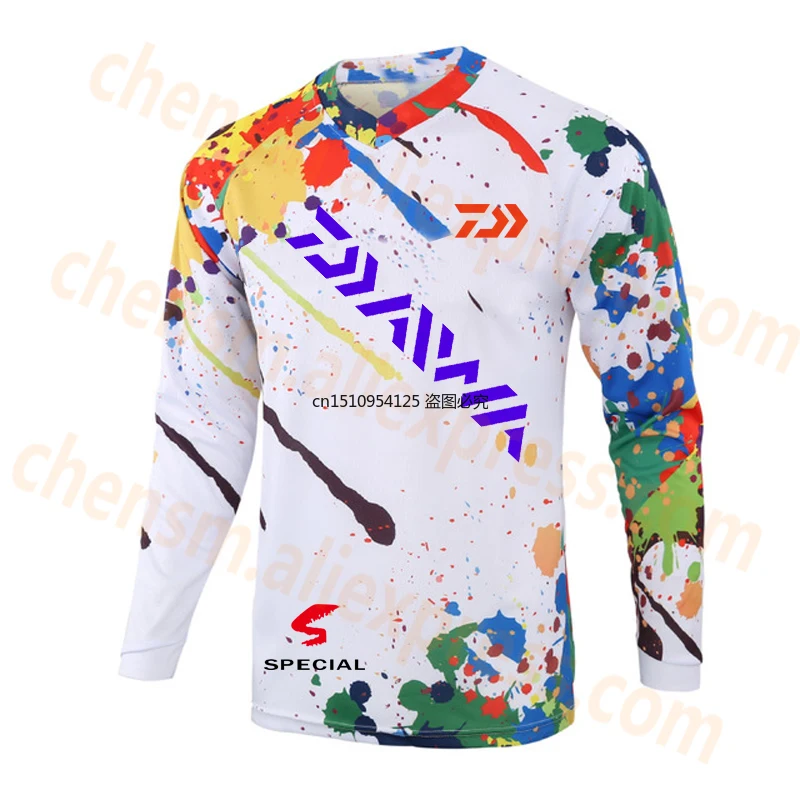 

2021 DAIWA New Style Fishing Clothing Cool Max Sunscreen Anti-uv Breathable Coat Long Sleeve Summer Fishing Size XS-5XL Shirt