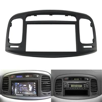 au05 2din car radio fascia for hyundai accent 09 12 dvd stereo frame plate adapter mounting dash installation bezel trim kit