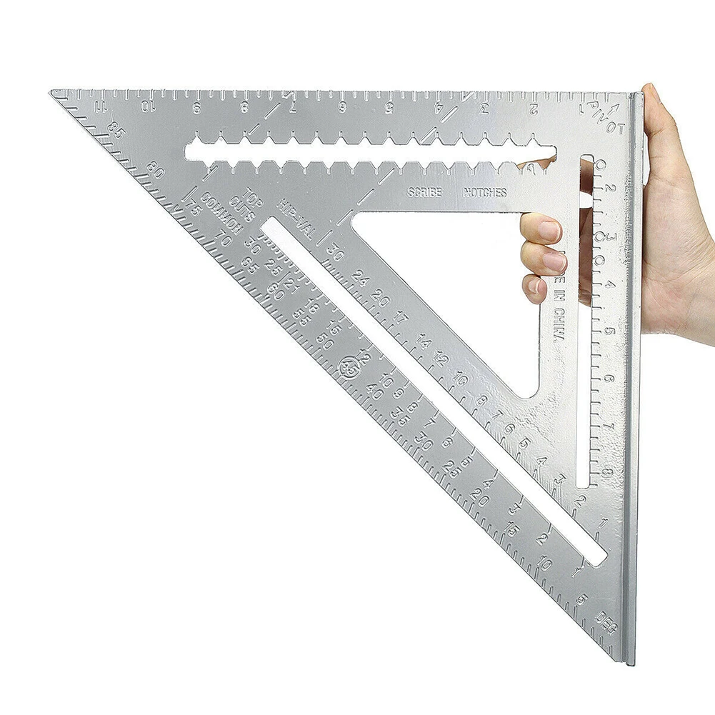 

Measuring Triangle Ruler Aluminum Alloy 12\" Engineering Tool Education