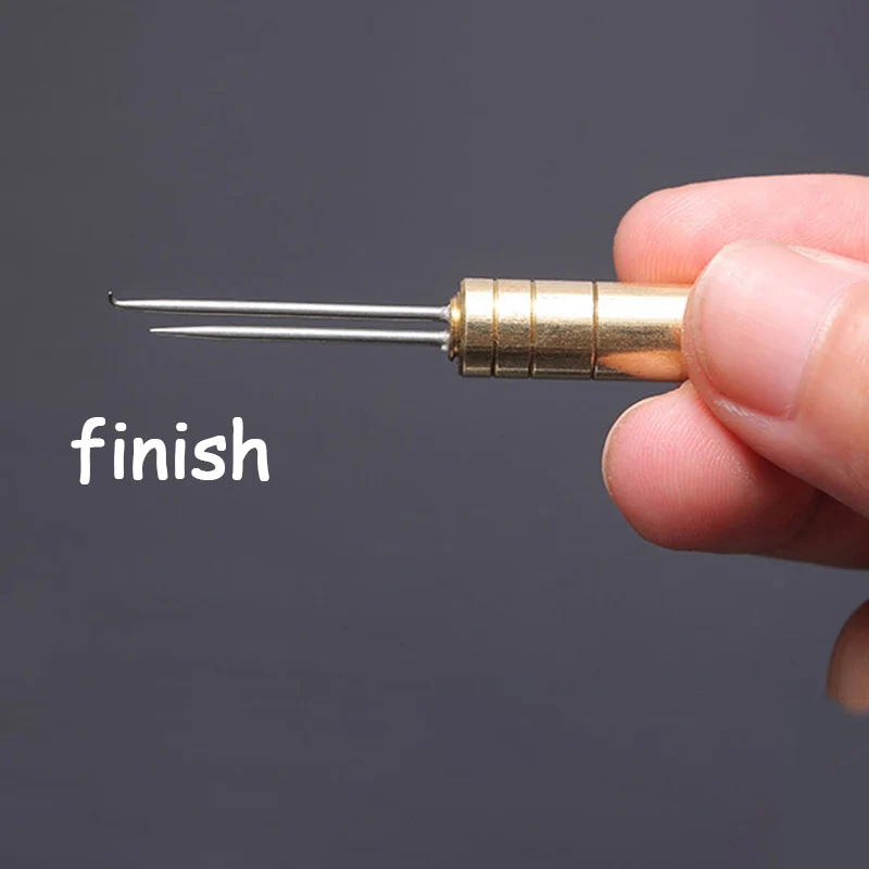 

1Pcs Alloy Practical Fishook Knot Line Tying Knotting Tool Decoupling Remover Fish Line Hook Tie Device Fishing Accessories