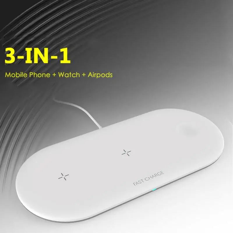 Беспроводное зарядное устройство Qi 3 в 1 док-станция для IPhone Samsung Huawei Xiaomi быстрая