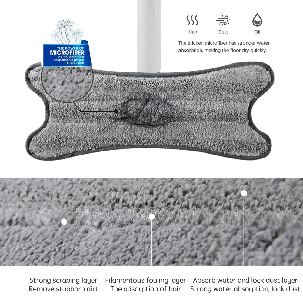 

X-Type Microfiber Hardwood Floor Mop Hand Free Washing Flat Mop With Replace Pads Easy Wringing Household Floor Cleaning Tools