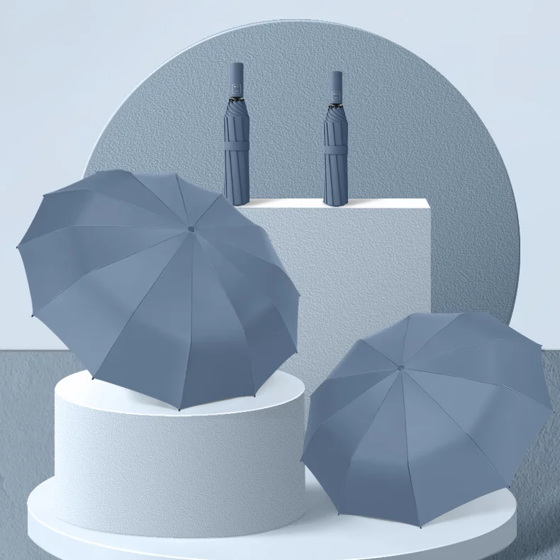 Автоматический зонт с защитой от УФ лучей ветрозащитный женский складной