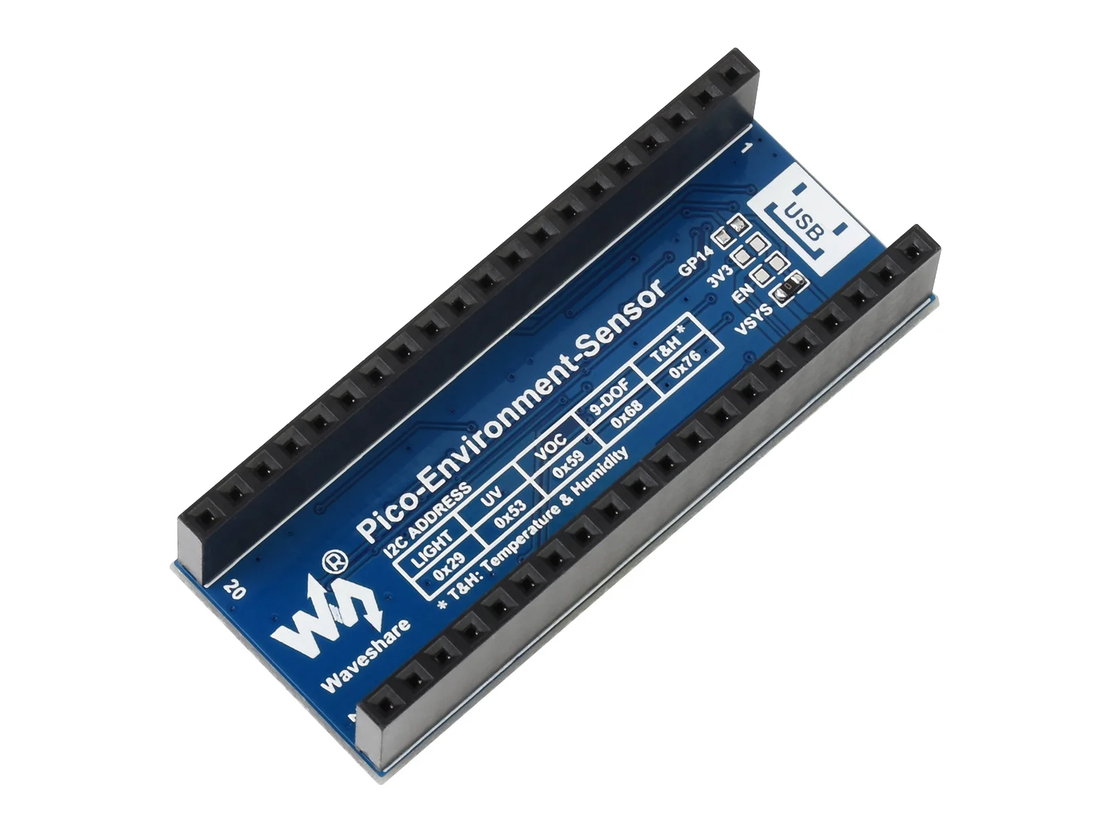 Модуль s датчика окружающей среды для Raspberry Pi Pico шина I2C встроенный цифровой