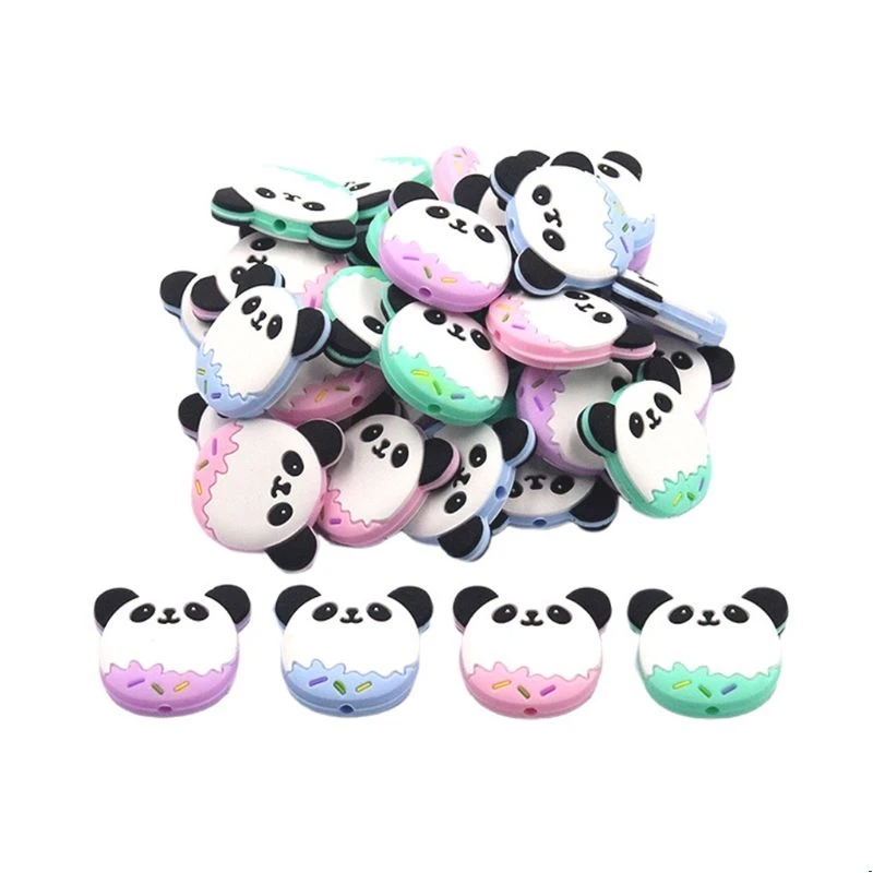

5pcs Mini Bus Teether Silicone Beads For Pacifier Clips DIY Teething Toys Silicone Baby Teether