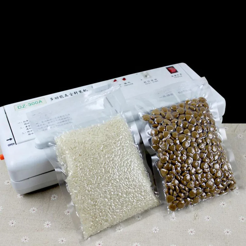 

100 Pcs Vacuum Sealer Food Bags, Open Top Thick Plastic Freezer Storage Saver Bags, Clear Vacuum Pouches for Food Meat Beans