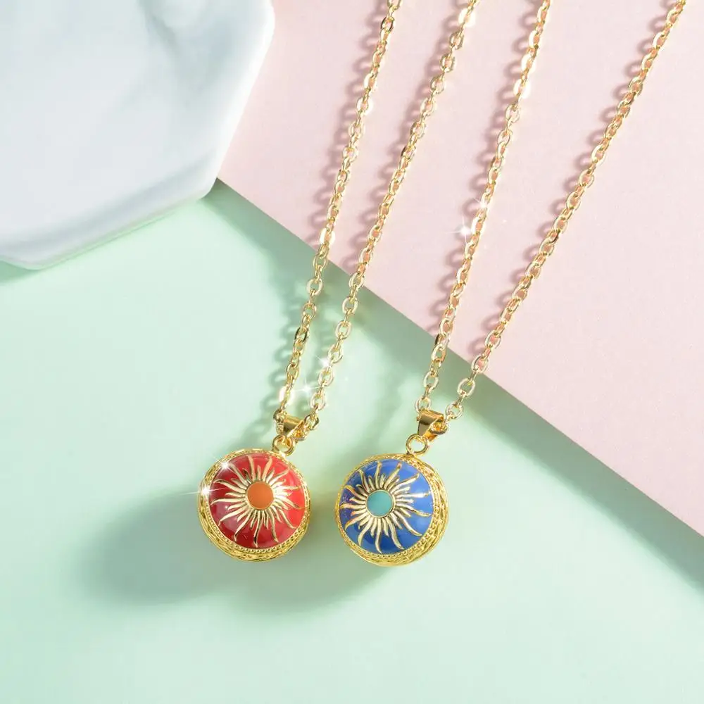 Эмалированный шариковый кулон солнце Eudora уникальный оригинальный Гармония