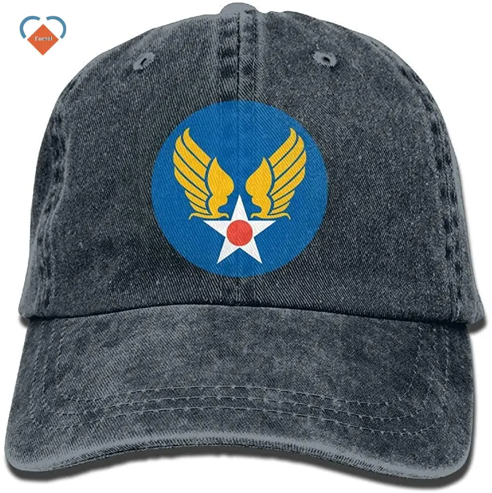

Baseball Cap Denim For Men Women Us Army Air Corps Shield Unisex Trucker Hats Dad Baseball Hats Driver Cap Black