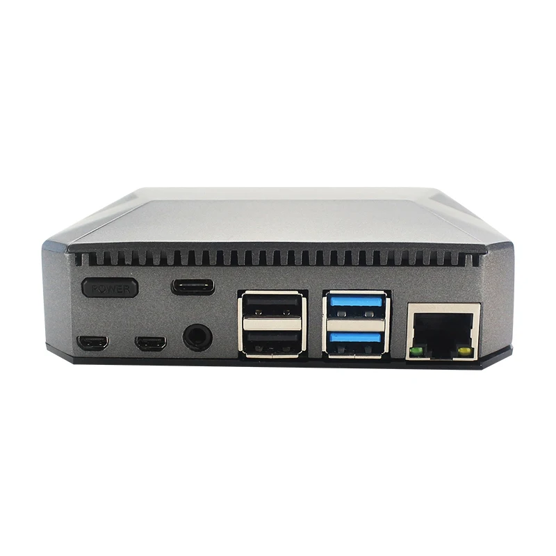 Алюминиевый Чехол для Raspberry Pi 4B С безопасной кнопкой питания и вентилятором чтобы
