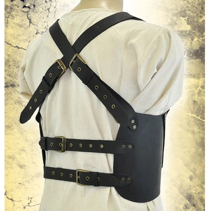 Средневековый пиратский кожаный нагрудник викингов броня винтажный Готический