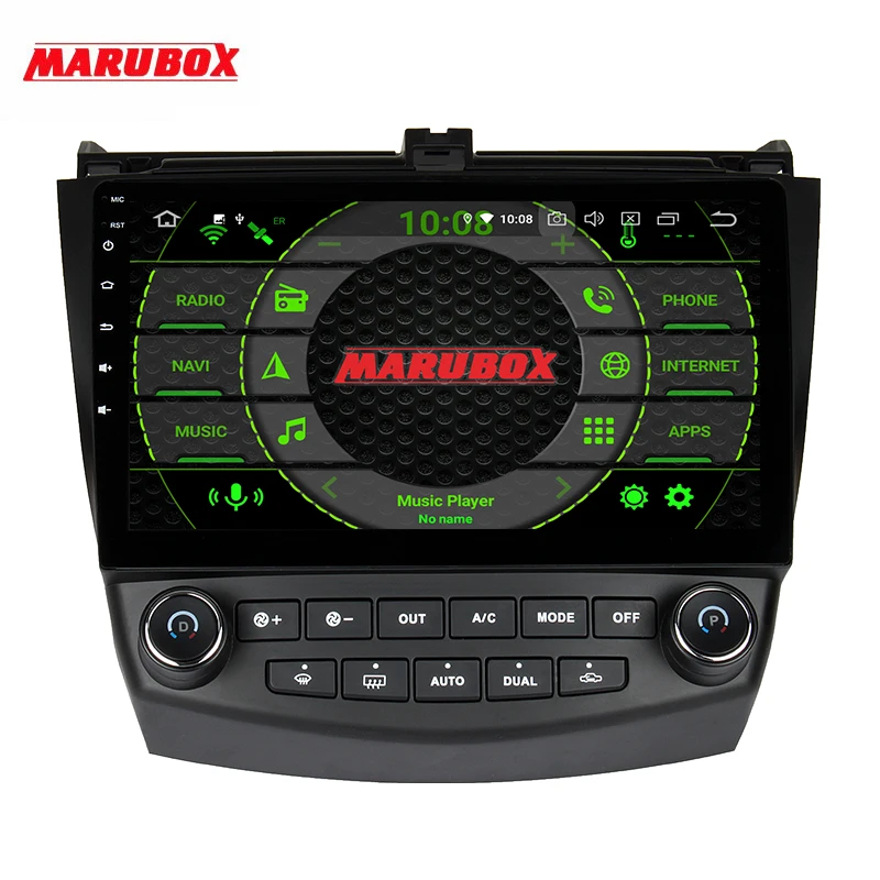 Штатная магнитола для Honda Accord 7 2005 2006 2007 2008, MARUBOX KD1218 Штатное головное устройство для Хонда Аккорд 7, Android 9.0, Восьмиядерный процессор,встроенный DSP, IPS экран, Оперативная 4GB, Встроенная 64GB