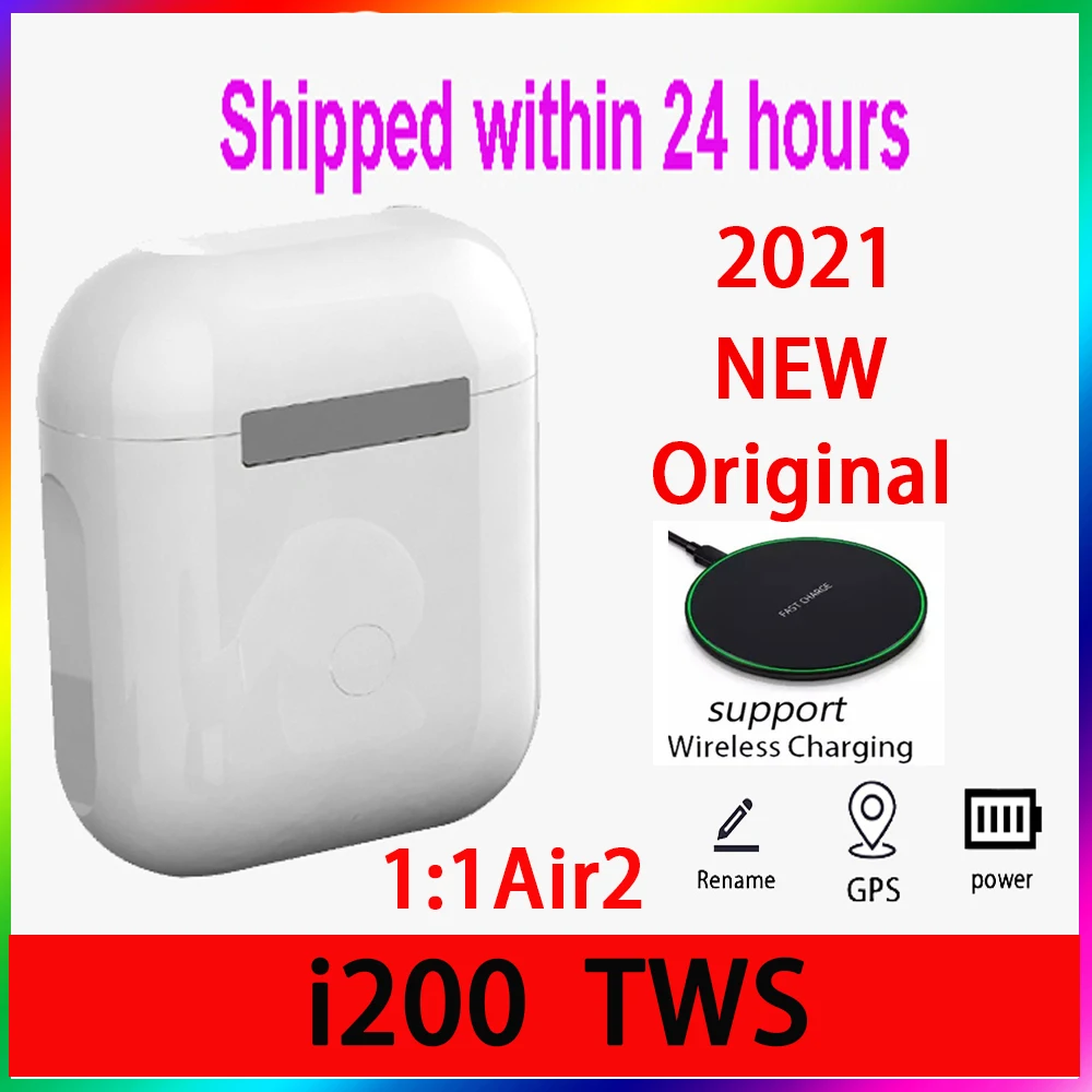 Оригинальные беспроводные Bluetooth гарнитуры i200 Tws 1:1 с функцией GPS PK i7 i11 i14 i15 i16 i18 i30 i10
