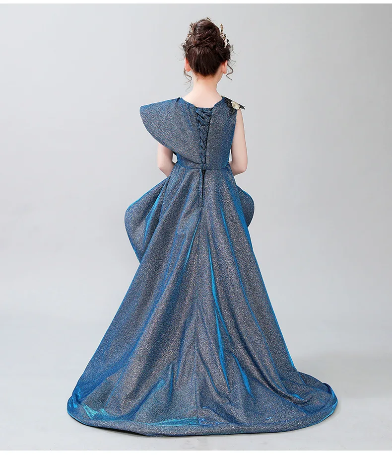 Высококачественное платье принцессы для маленьких девочек вечернее без рукавов