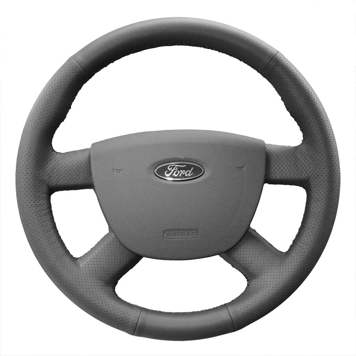 PONSNY Чехлы рулевого колеса автомобиля из искусственной кожи чехол для Ford Focus 4 спиц