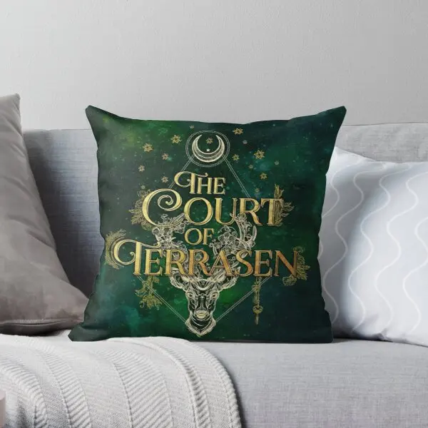 

The Court Of Terrasen Printing Throw Pillow Cover Customizable Decor Hotel Square Bed Soft Wedding Case Pillows not include