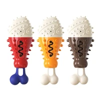 dog toys for small medium large dogs durable plastic leak food chicken leg interactive dog chew toy for teeth clean
