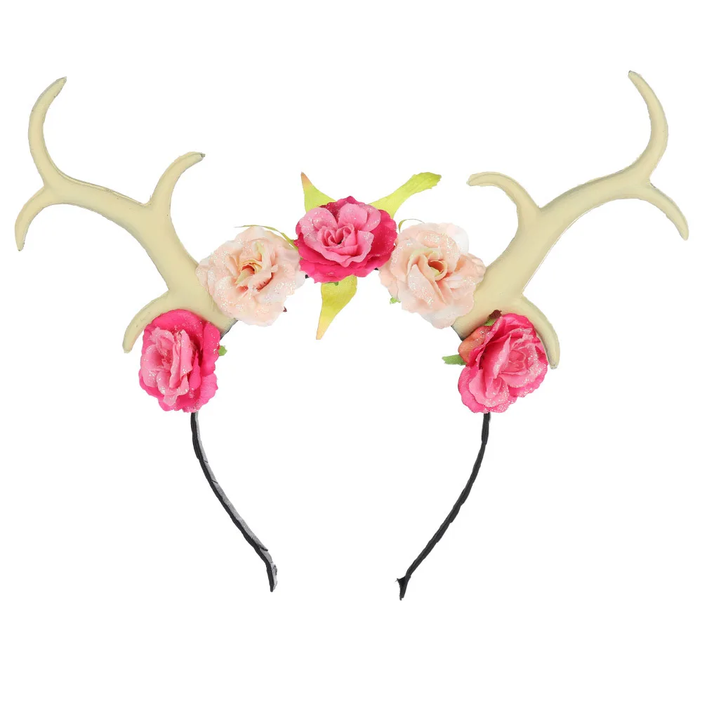 Carnival Easter gradient flower PU foam antler hair hoop Christmas headband