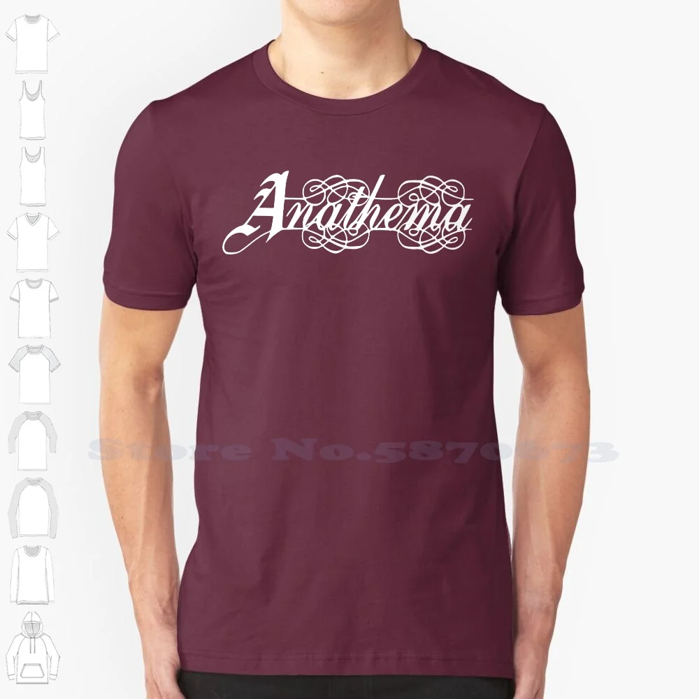 

Mans Unique Cotton Short Sleeve S O-Neck T Shirt Anathema Band Title Logo Black T Shirt
