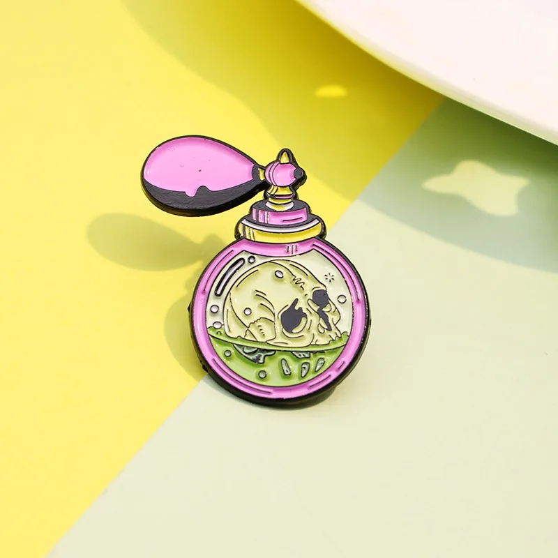 XCMRYSP пурпурная брошь в виде ведьмы значок таинственного скелета духов