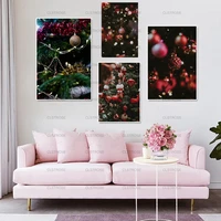 christmas home decoration painting red christmas tree poster decoration home living room decoration canvas painting