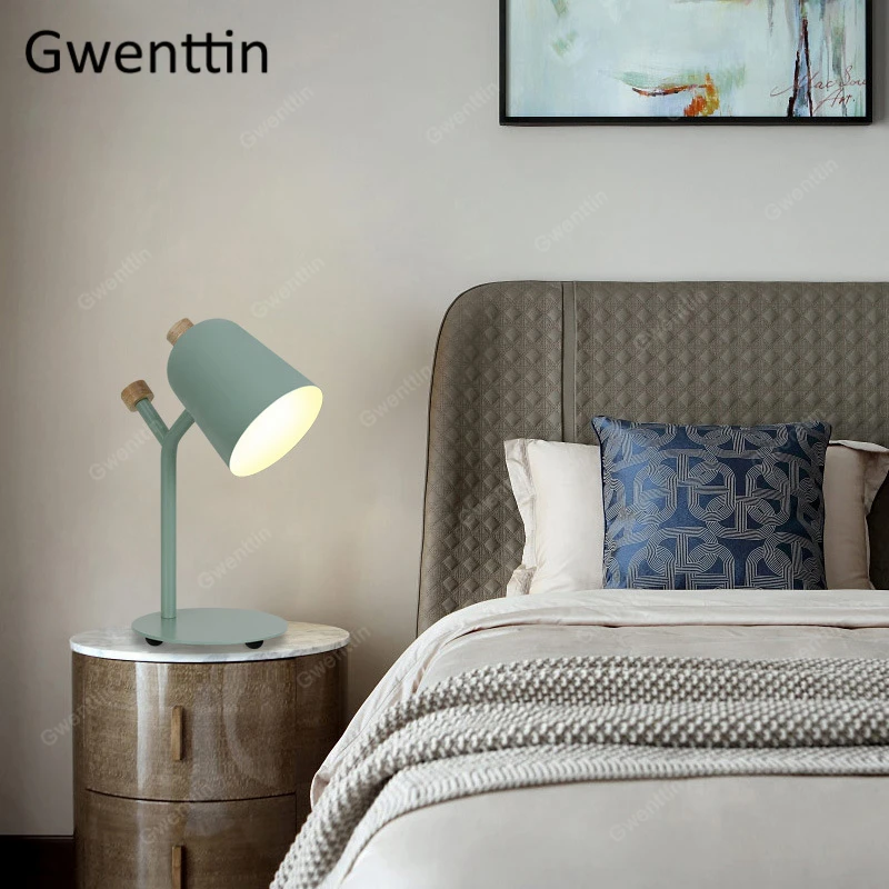 Современные железные настольные лампы настольная лампа для чтения спальни кровати прикроватные