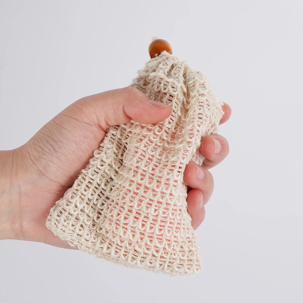 12 шт. натуральное отшелушивающее мыло ручной работы сизаль сумки натуральная