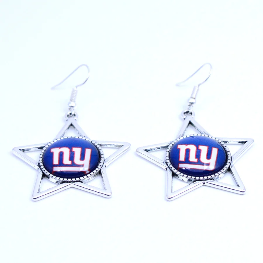 Серьги Нью йоркские великаны очаровывает серьги спортивные 5 пар футбольные