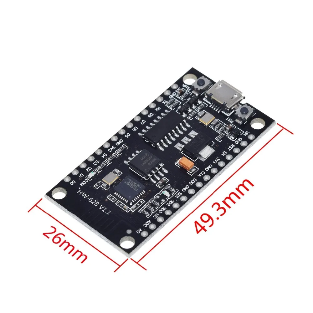 TZT NodeMCU V3 Lua wifi модуль интеграции ESP8266+ Дополнительная память 32M Flash, usb-последовательный CH340G для Arduino