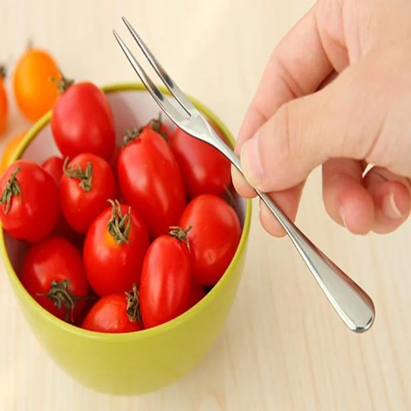 2/5/10 шт/набор из нержавеющей стали вилка для фруктов десерт торт салата столовые