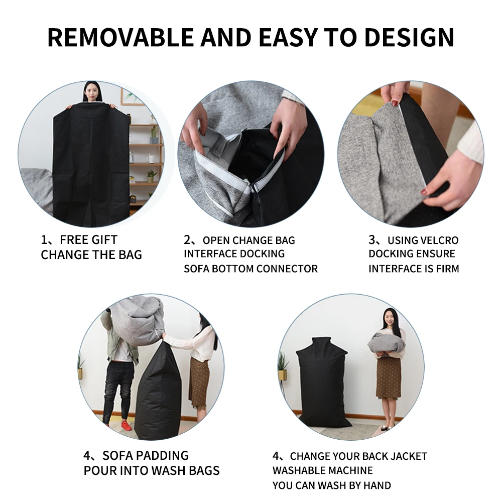 Большие маленькие ленивые диваны чехлы для стульев без наполнителя льняная