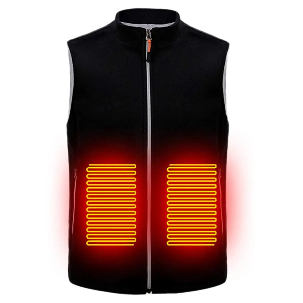 

Жилет с подогревом для мужчин, регулируемый жилет с подогревом, куртка, одежда, моющийся теплый жилет с USB подогревом, пальто с 5 нагревательн...
