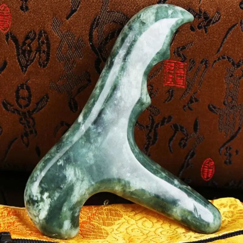 

Natural Jade Stone Trigger Point Handheld Foot Massager Therapy Pain Relief Tool