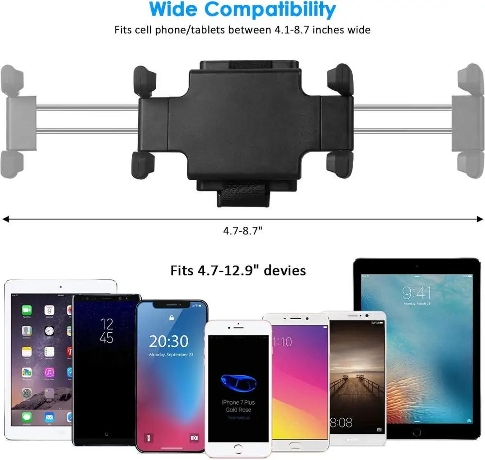 Universal Mobile Phone Tablet Car Stand Back Seat Headrest Mount Holder Rotation for iPad Air Mini iPhone X with Hidden Design | Компьютеры