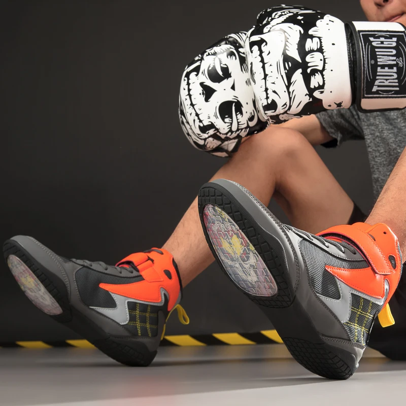 New Men's Professional Fighting Wrestling Shoes Mesh Breathable Non-slip Wrestling Sports Shoes Youth Boxing Shoes 36-46