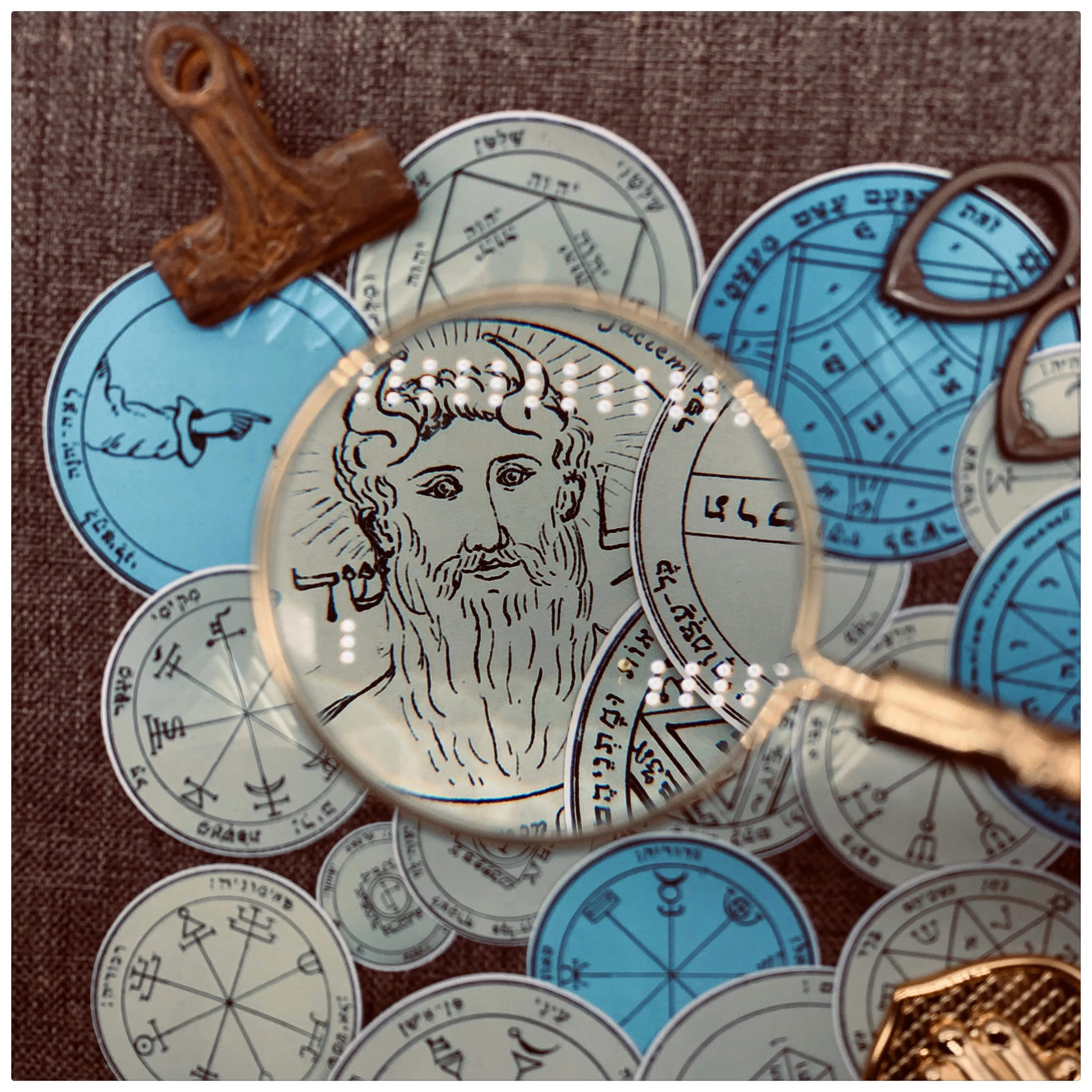 18 шт./упак. винтажные 14 века черные Волшебные Соломоновы ключи наклейка сделай