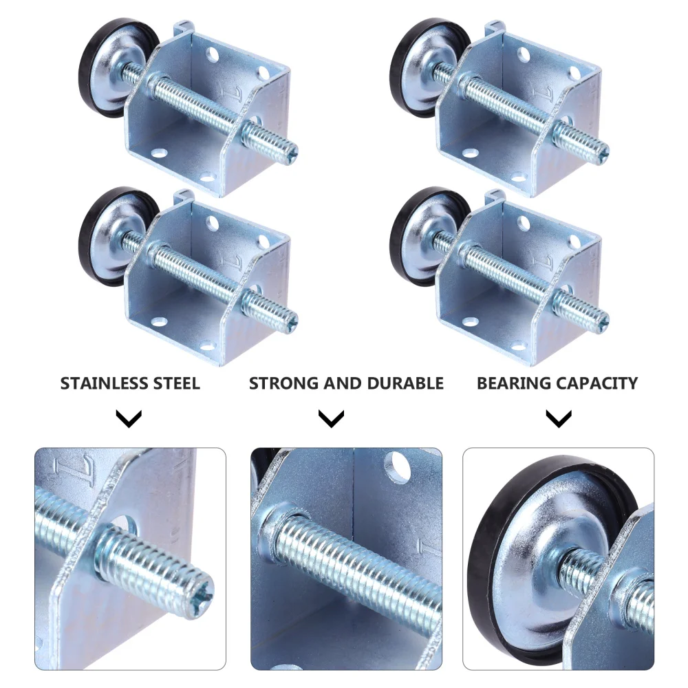 

4pcs Adjustable Table Leg Levelers Wardrobe Leveling Feet Furniture Accessories