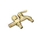 Высококачественный латунный смеситель двойного использования для стиральной машины, угловой смеситель для ванной комнаты, кран для сада, уличный смеситель