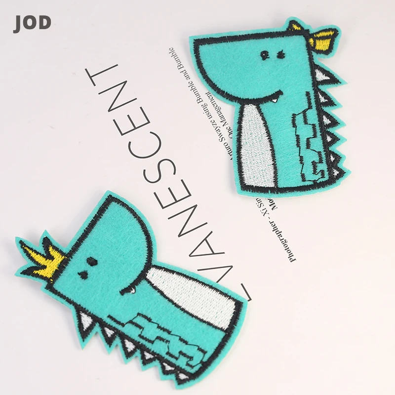 Милая кошка кролик динозавр мультяшный Детский Патч вышивка на одежде наклейка