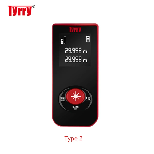 Цифровой лазерный дальномер TYRRY, дальномер, лазерный дальномер, измерение объема области, устройство для измерения, линейка, инструмент для тестирования - Цвет: Red and Black