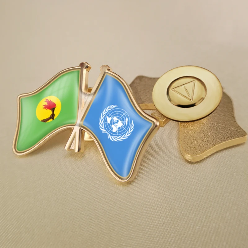 Заир и ООН перекрестные двойные искусственные броши