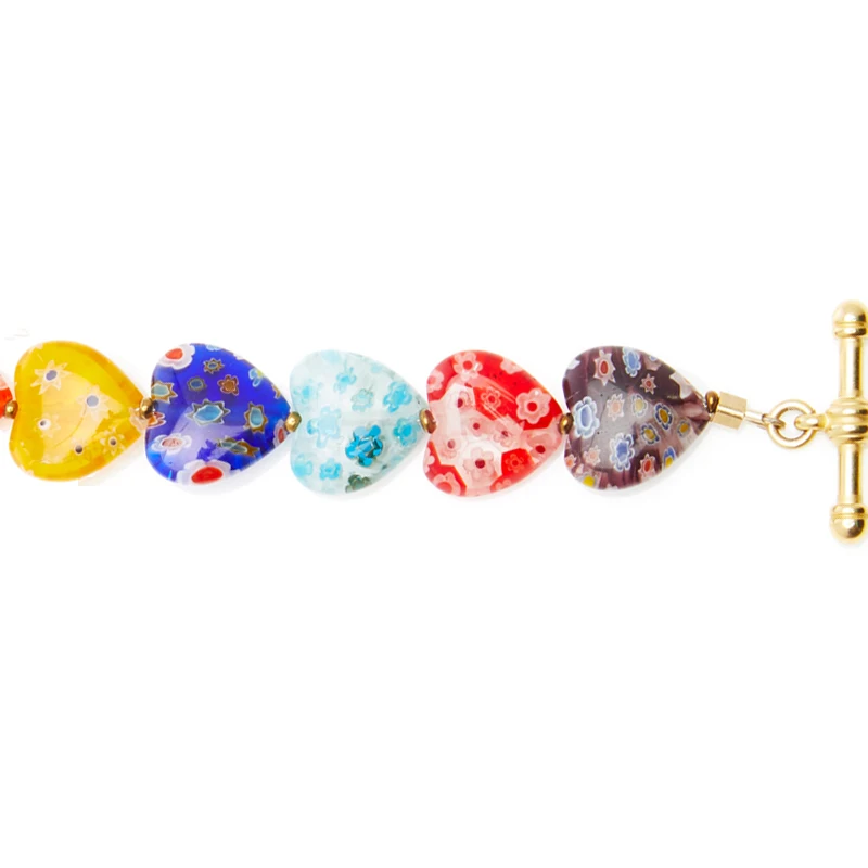 Роскошный разноцветный оргстекловый браслет DM в форме сердца изысканная Женская